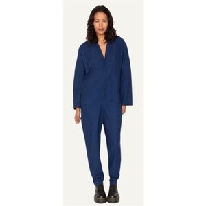 NWT FREE PEOPLE x Sandrine Rose Kimono Jumpsuit Sz Small Deep Blue Soft